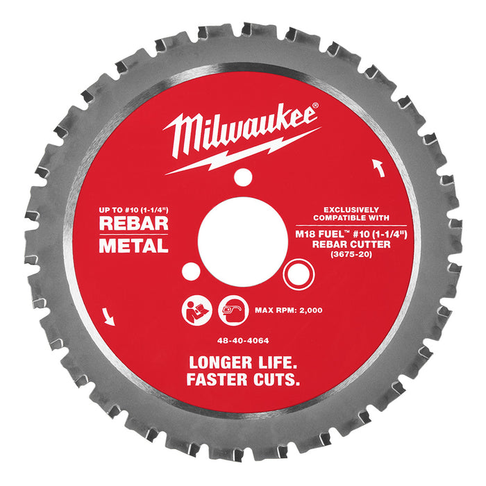 Milwaukee tool #10 (1-1/4”) Rebar Cutting Blade 48-40-4064