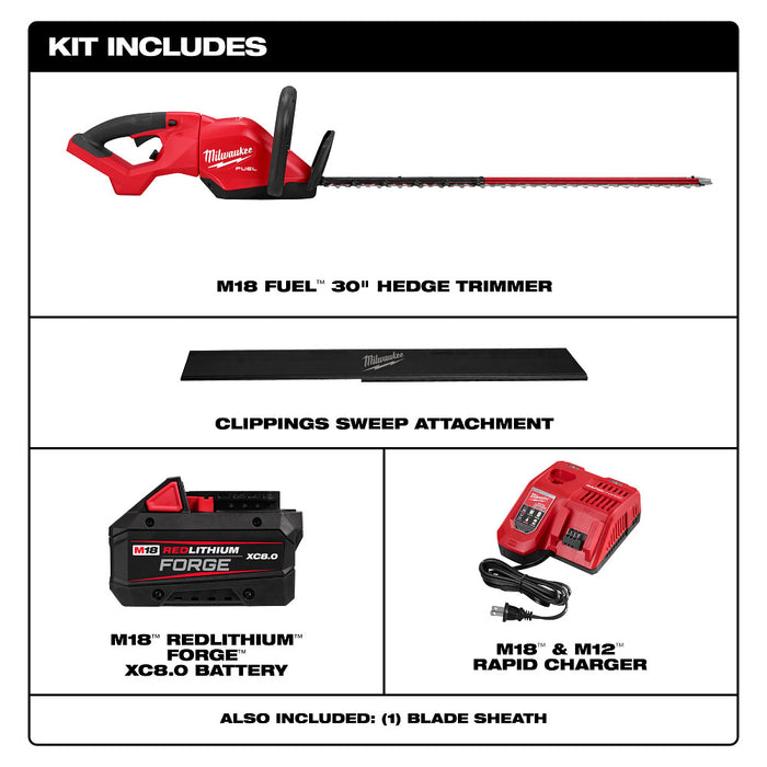 MILWAUKEE M18 FUEL™ 30" Hedge Trimmer Kit + 48-11-1881 Battery!