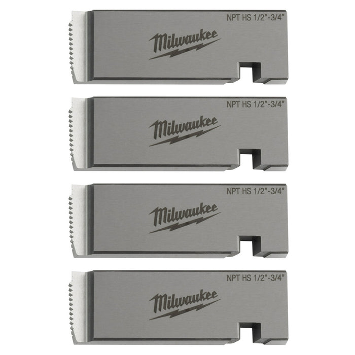 MILWAUKEE 1/2"-3/4" HIGH SPEED NPT Universal Pipe Threading Dies