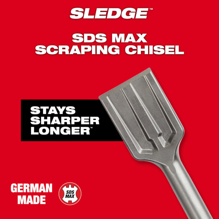 Milwaukee Tools SDS MAX SLEDGE Scraping Chisel 48-62-4089