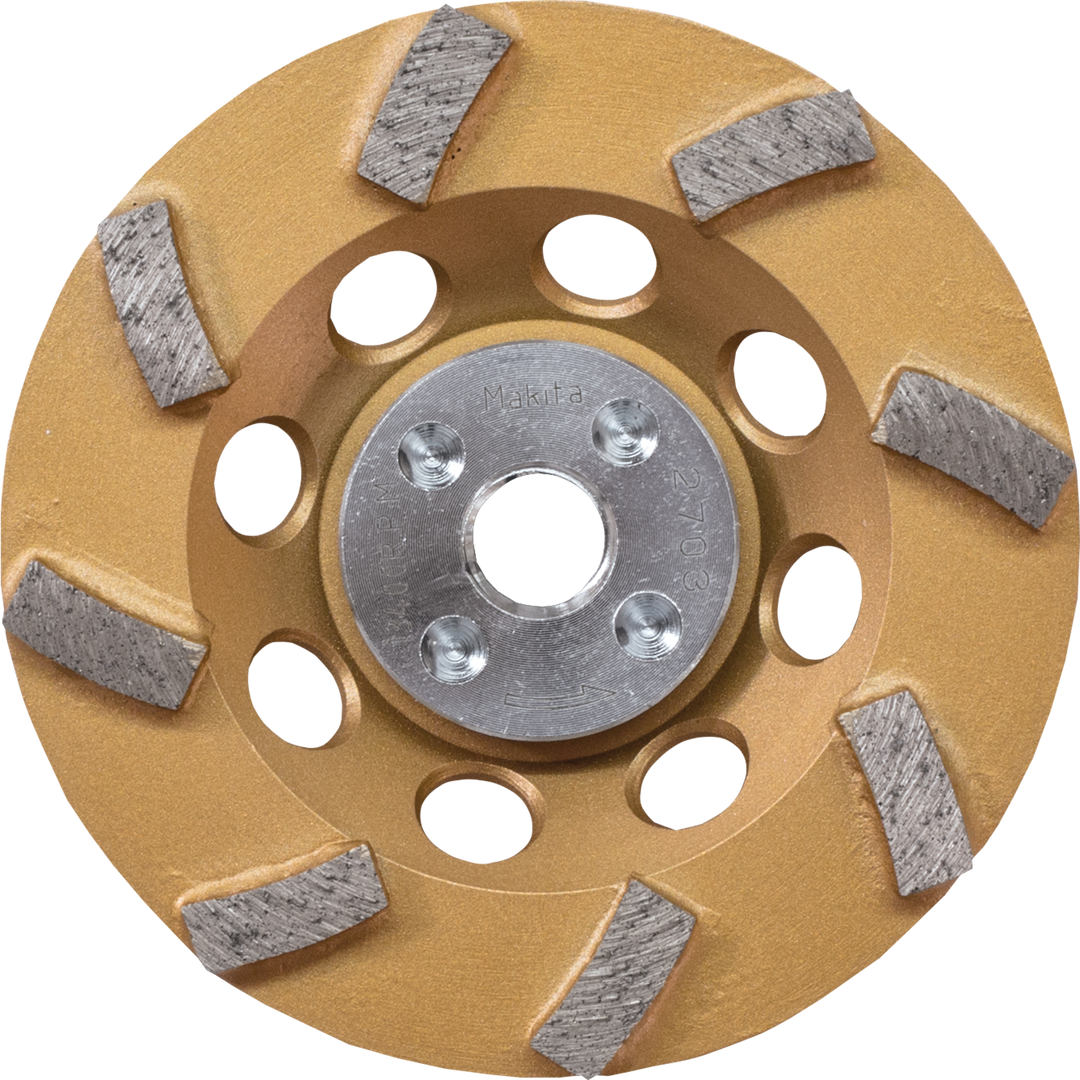 MAKITA 4‑1/2" Low‑Vibration Diamond Cup Wheel, 8 Segment Turbo