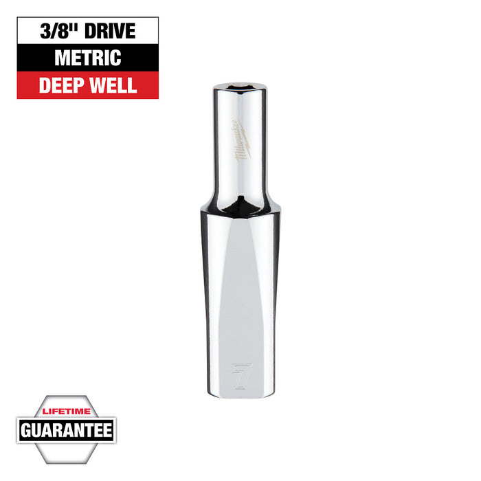 3/8" Drive 7mm Metric 6-Point Deep Socket