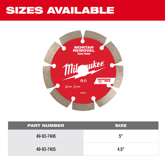 MILWAUKEE DIAMOND MAX™ Tuck Point Blades