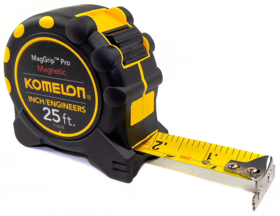 Komelon 25' x 1" Magnetic MagGrip Pro Inch/Engineers