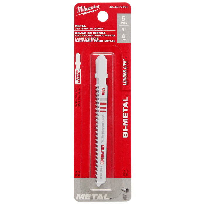 Milwaukee Tools 4", 8 TPI, Bi-Metal Jig Saw Blds 48-42-5850