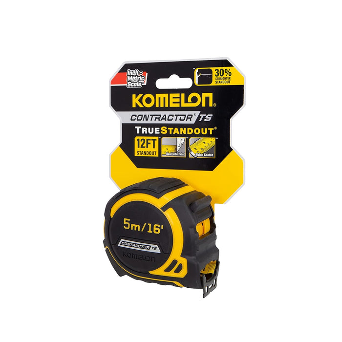 Komelon 16'/5m x 1.25" Wide Blade Contractor TS Series - Inch/Metric