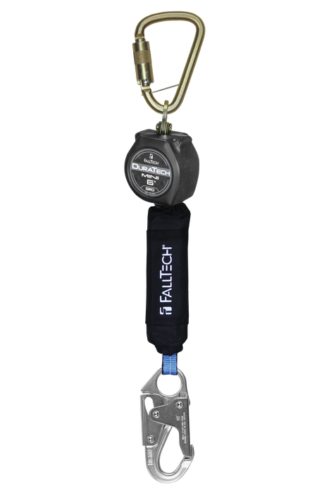 FALLTECH 6' DURATECH® Mini Class 1 Personal SRL-P w/ Steel Snap Hook, Includes Steel Dorsal Connecting Carabiner