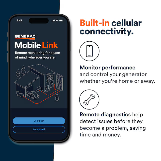 Generac Next Generation 10000 -Watt Dual Fuel (Liquid Propane/Natural Gas) 100-Amp Home Standby Generator Automatic Transfer Switch Included 7321