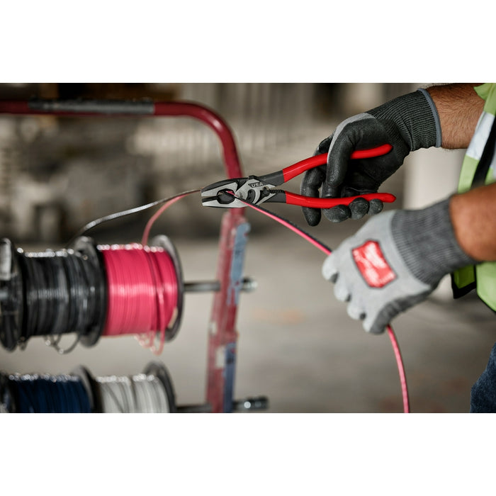 Alicates de liniero sumergidos MILWAUKEE de 9" con engarzadora y cortador de pernos