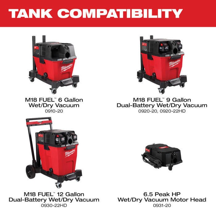 MILWAUKEE 6 Gallon Wet/Dry Vacuum Tank