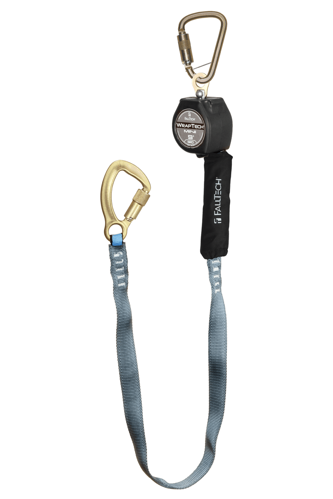 FALLTECH 9' WRAPTECH® Mini Personal SRL w/ Steel 5K Carabiner, Includes Steel Dorsal Connecting Carabiner