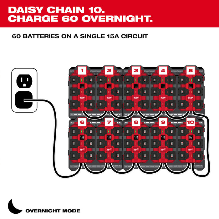 MILWAUKEE M18™ Six Bay Daisy Chain Rapid Charger