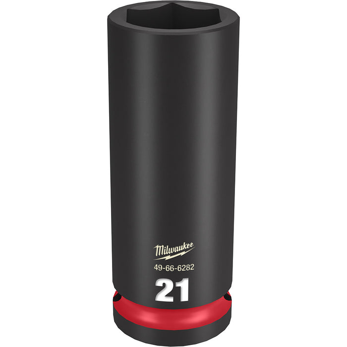 MILWAUKEE SHOCKWAVE Impact Duty 1/2" Drive 21MM Profundo 6 puntos Dado
