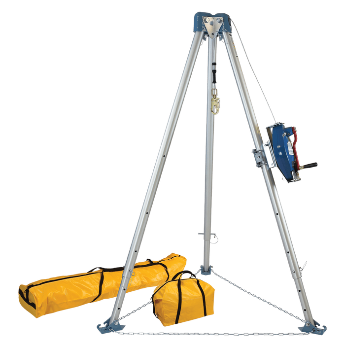 FALLTECH 11' Confined Space Tripod System w/ 60' Galvanized Steel SRL-R