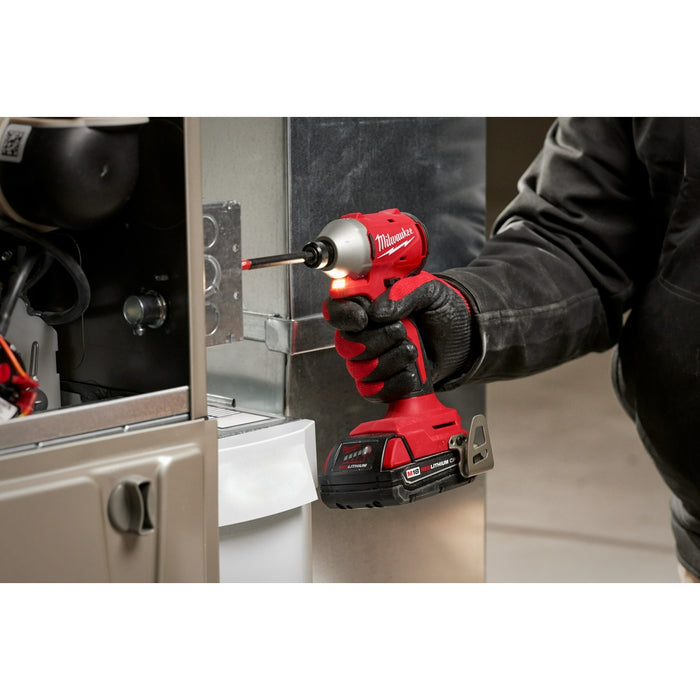 Milwaukee M18 Compact Brushless 1/4" Hex Impact Driver Kit 3650-22CT