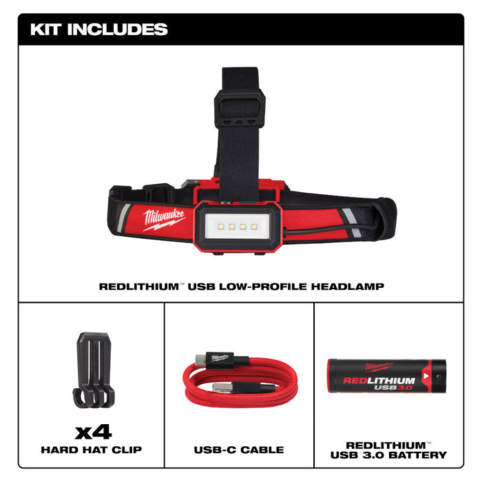 MILWAUKEE REDLITHIUM™ USB Low-Profile Headlamp