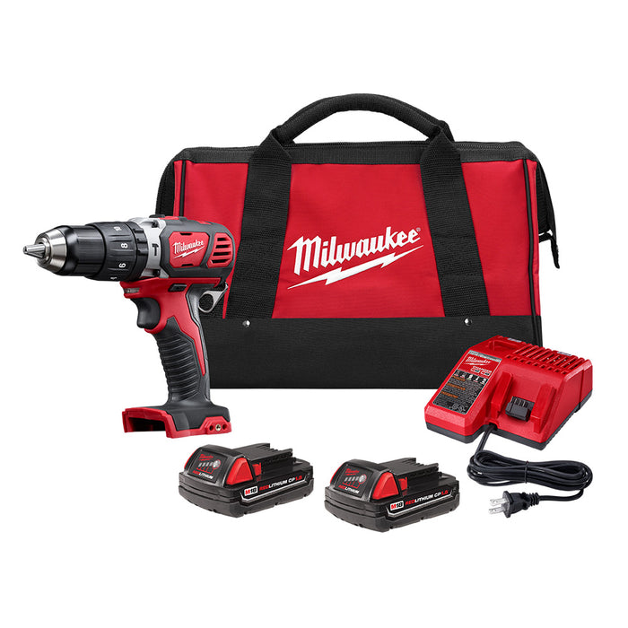Kit de taladro percutor/destornillador compacto MILWAUKEE M18™ de 1/2"