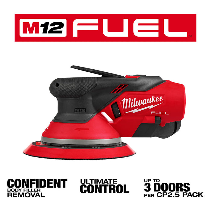 MILWAUKEE M12 FUEL 6" (3/16") Random Orbital Sander (Tool Only)
