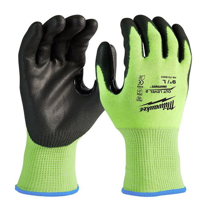 Hi-Vis Cut Level 2 Poly Dipped-L