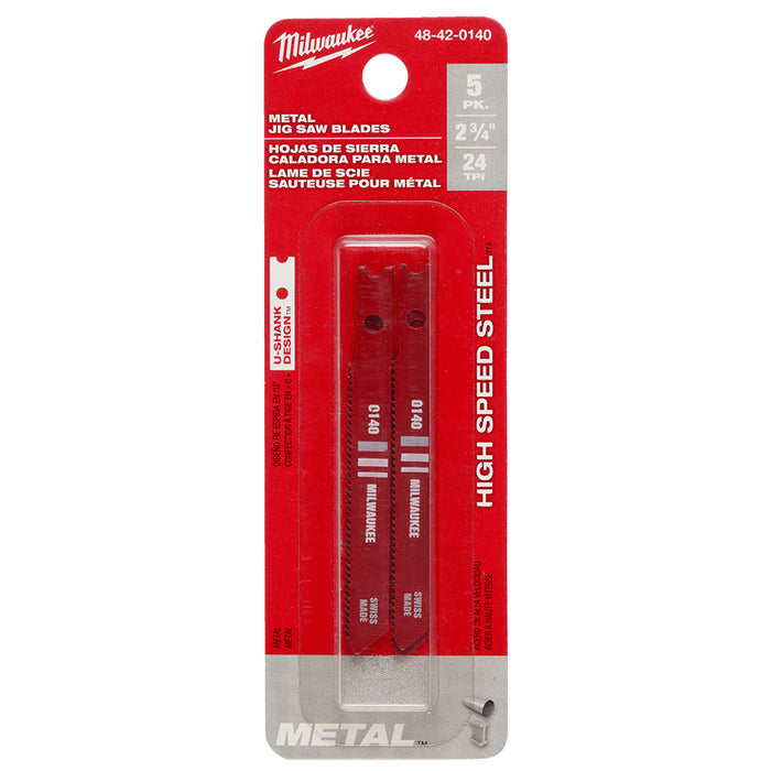 Milwaukee Tools 2-3/4", 24 TPI, Jig Saw Blades 48-42-0140