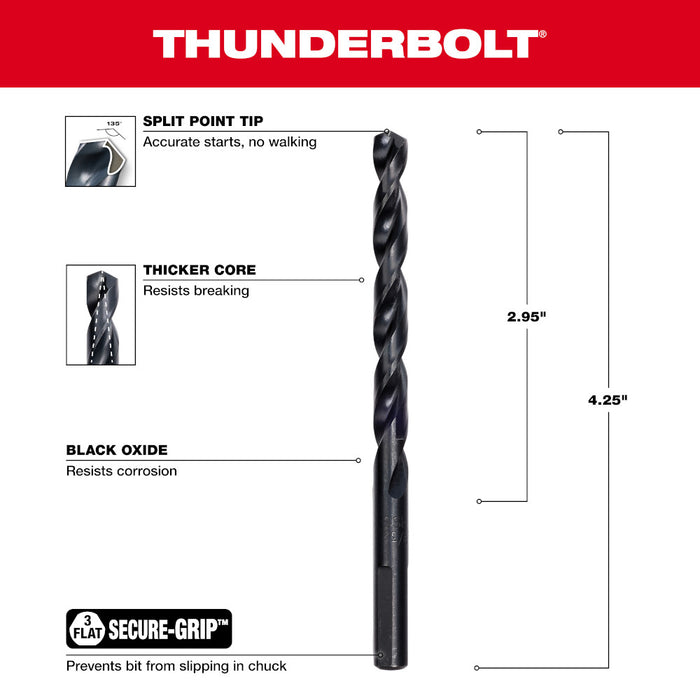 Milwaukee Tools 9/32" Thunderbolt Black Oxide 48-89-2724