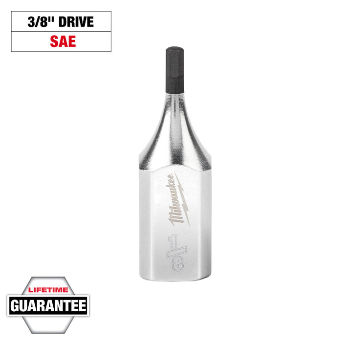 MILWAUKEE 3/8" Drive Hex Bit Sockets - SAE