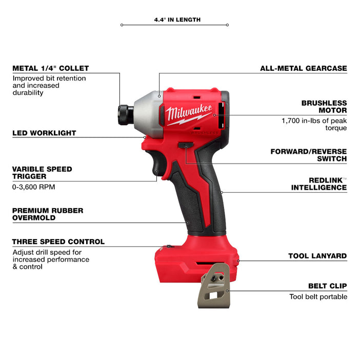 Kit combinado compacto de 2 herramientas MILWAUKEE M18™
