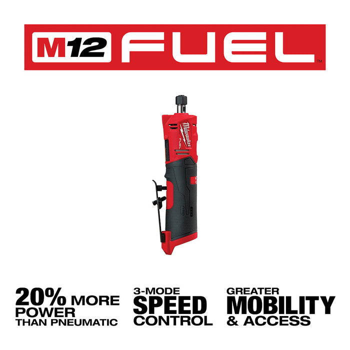 MILWAUKEE M12 FUEL™ 1/4" Straight Die Grinder (Tool Only)