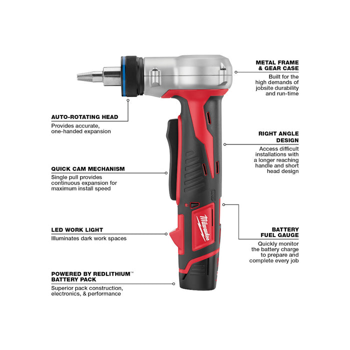 Kit de herramientas de expansión MILWAUKEE M12™ ProPEX®