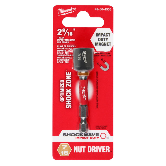 MILWAUKEE SHOCKWAVE IMPACT DUTY™ 2-9/16" Magnetic Nut Drivers