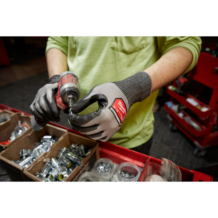 MILWAUKEE Cut Level 4 High-Dexterity Polyurethane Dipped Gloves