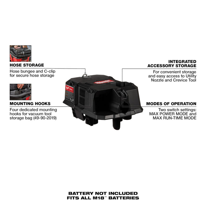 MILWAUKEE M18 FUEL™ Wet/Dry Vacuum Motor Head (Tool Only)