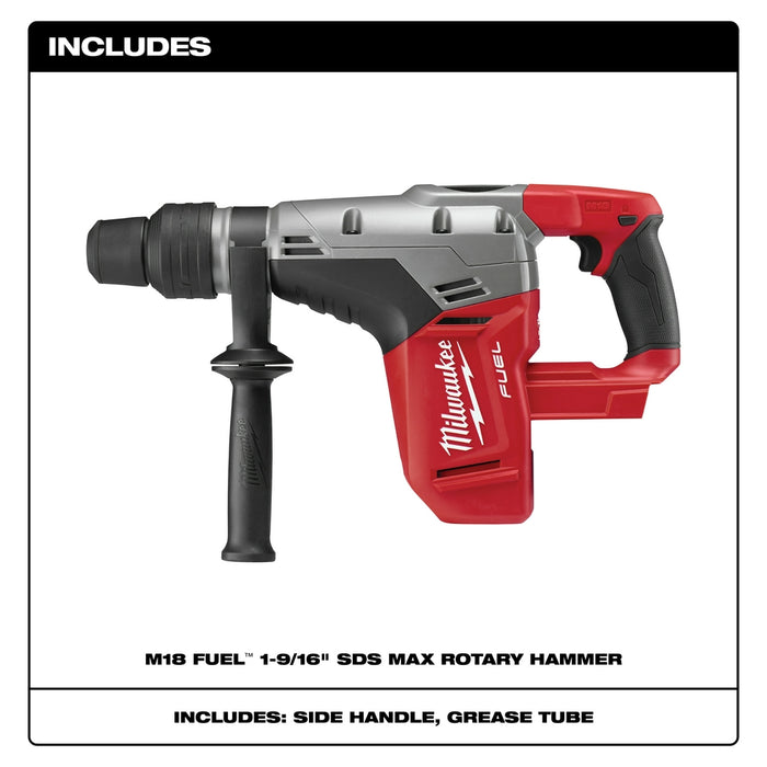 MILWAUKEE M18 FUEL 1-9/16" SDS MAX Rotary Hammer (Tool Only)