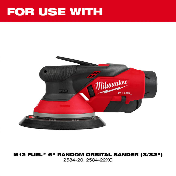 MILWAUKEE 6" Random Orbital Sander Backing Pad - Soft