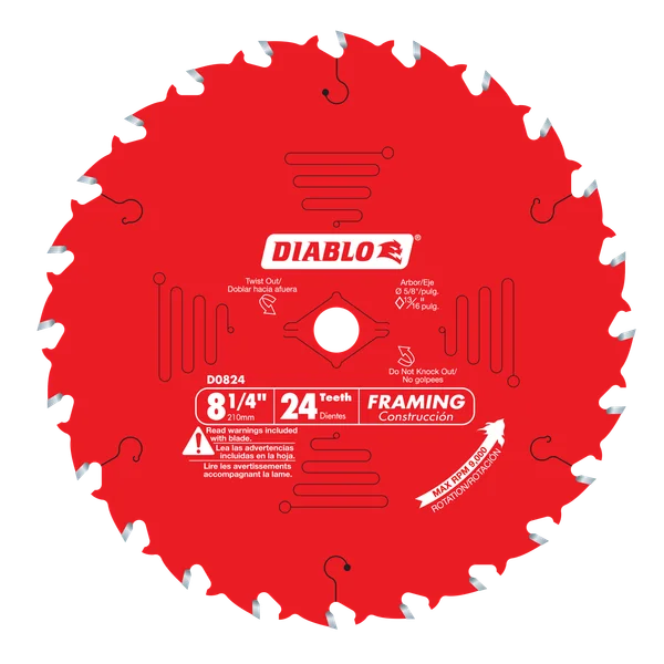 Diablo 8-1/4" x 24-Teeth Framing Saw Blade for Wood