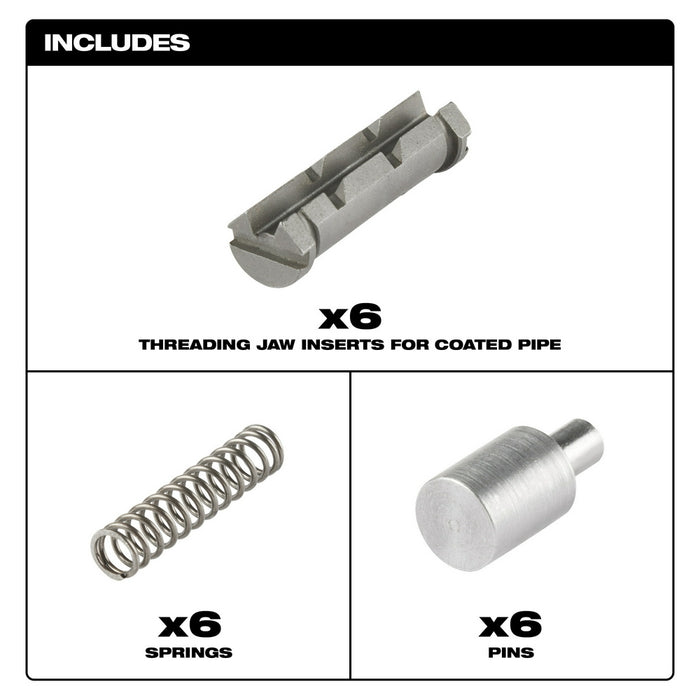 MILWAUKEE Threading Jaw Inserts For Coated Pipe