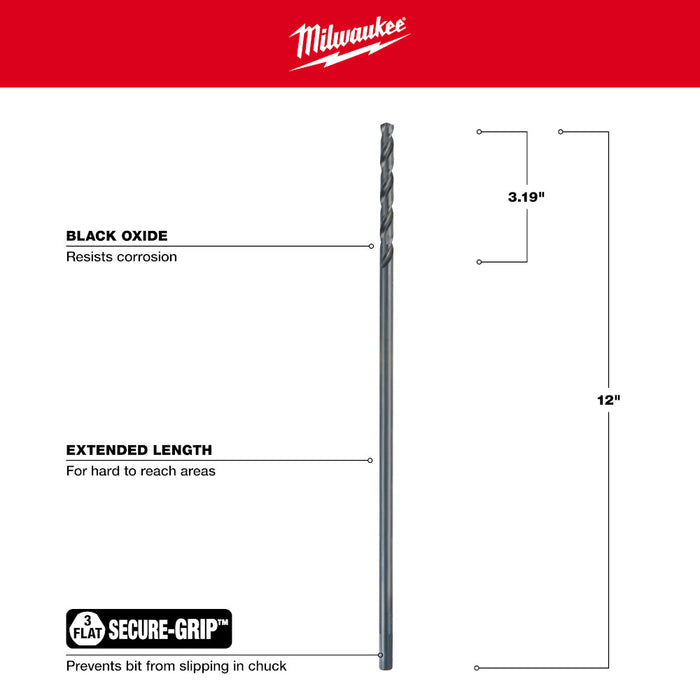 Milwaukee Tools 5/16" Aircraft Black Oxide Bit 48-89-2773