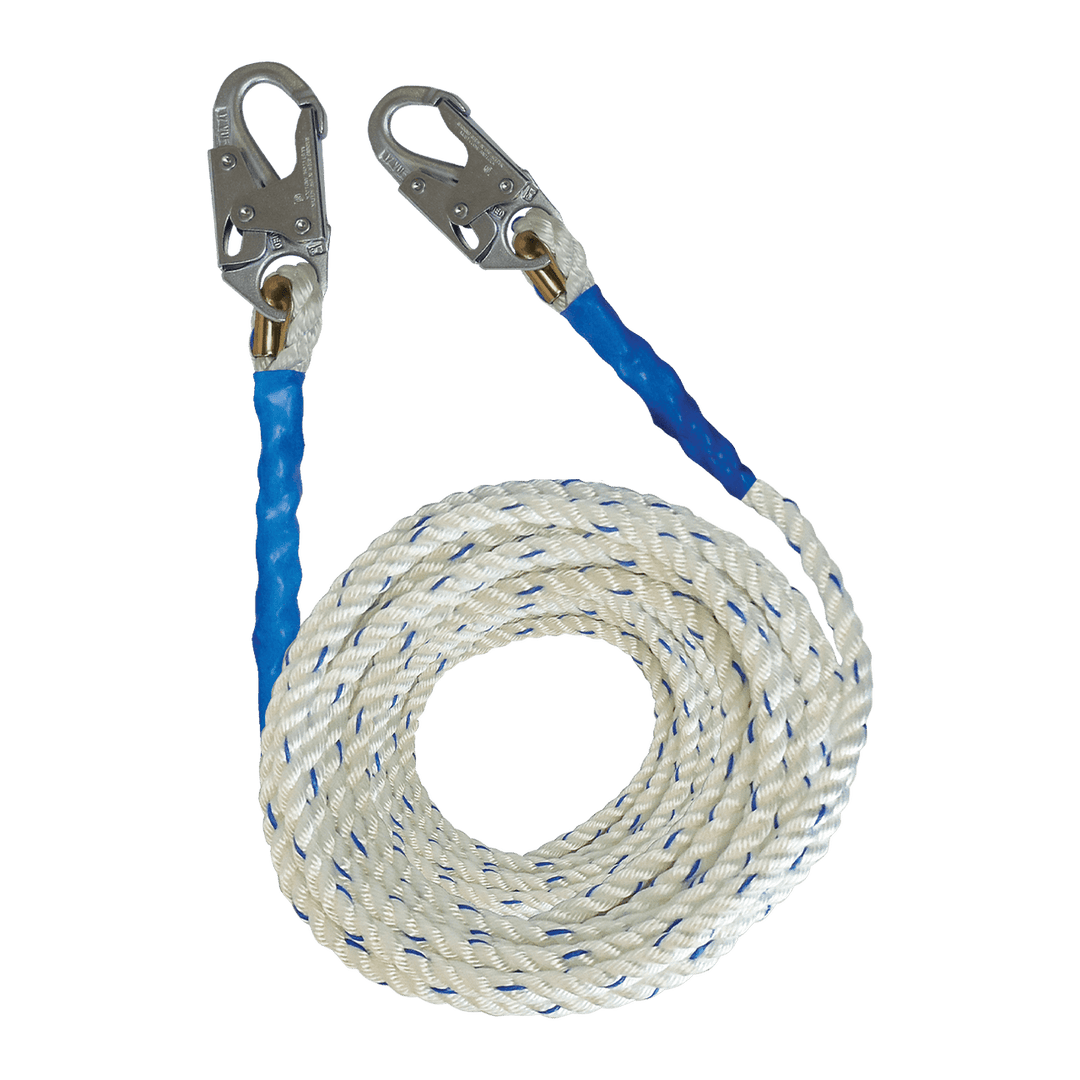 FALLTECH Premium Polyester Blend Vertical Lifeline w/ Double-Hooks