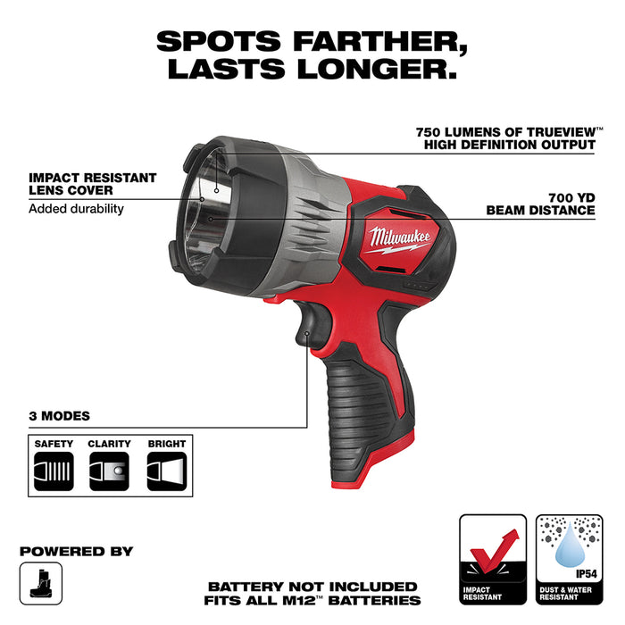 MILWAUKEE M12 Spot Light (Light Only)