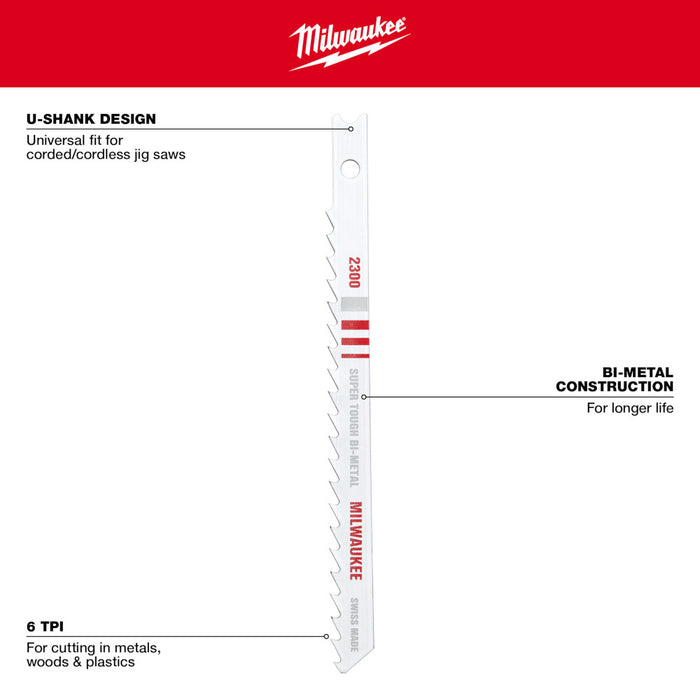 Milwaukee Tools 5 Pc. Jig Saw Blade Assortment 49-22-1168