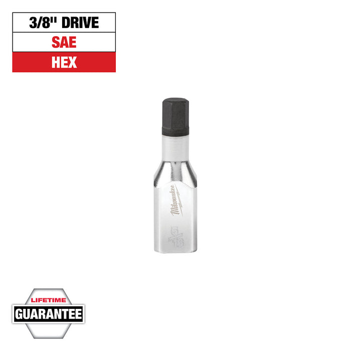MILWAUKEE 3/8" Drive Hex Bit Sockets - SAE