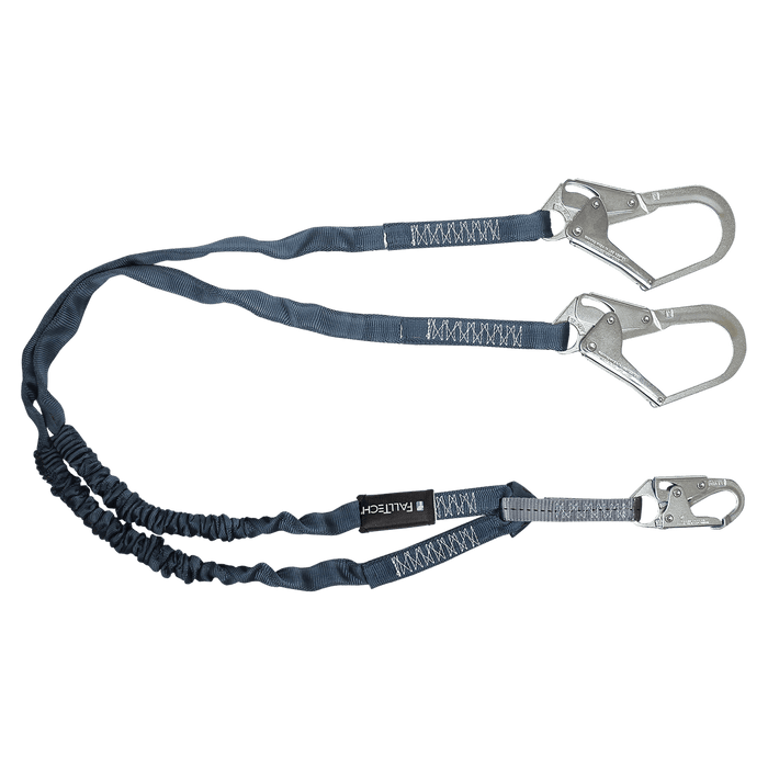 FALLTECH 6' Internal Energy Absorbing Lanyard, Double-Leg w/ Steel Connectors