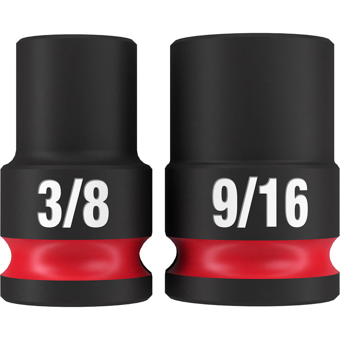 MILWAUKEE B2783 Impact Duty 3/8" Drive SAE Standard 6 Point Socket Set