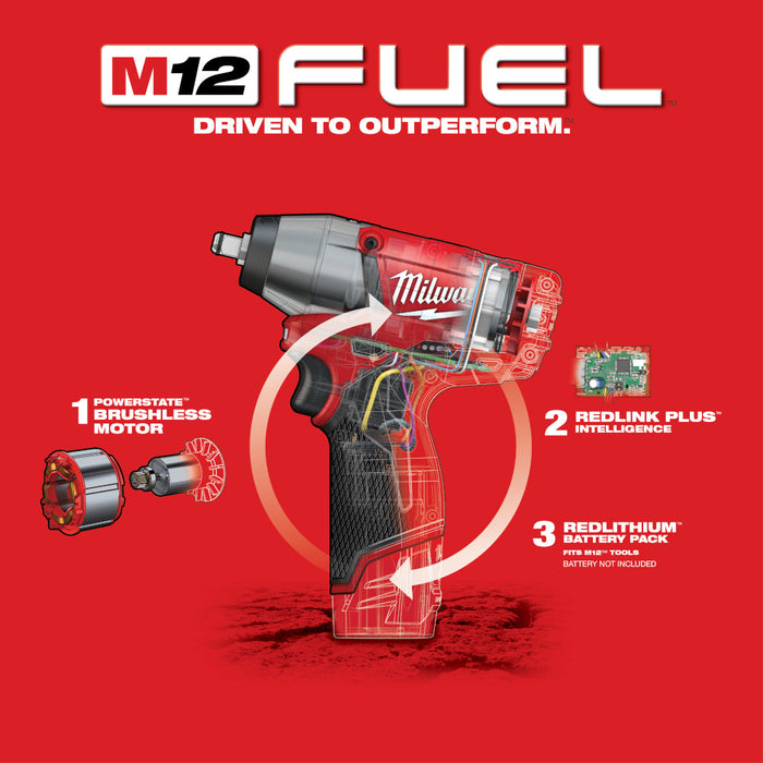 MILWAUKEE M12 FUEL™ 3/8" Impact Wrench (Tool Only)