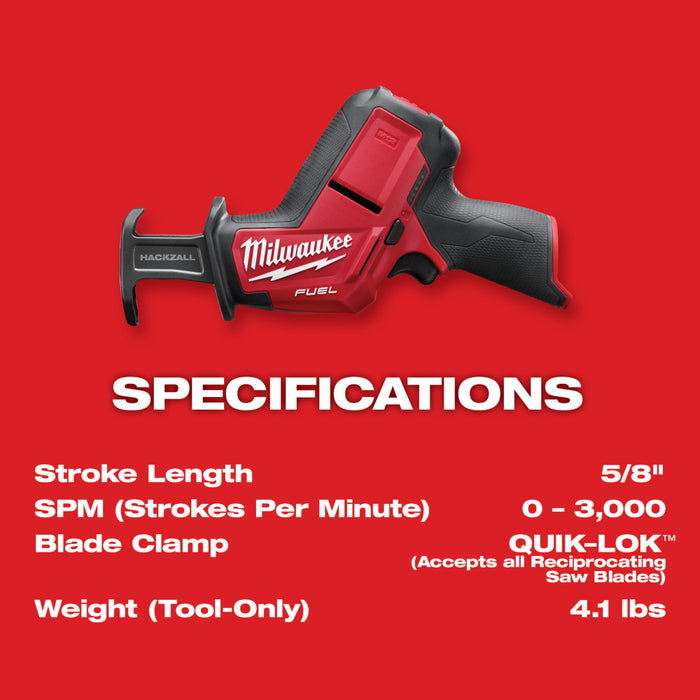 MILWAUKEE M12 FUEL HACKZALL Reciprocating Saw Kit