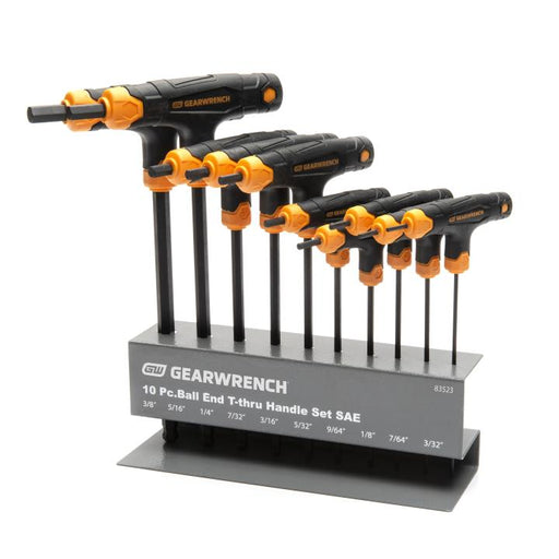 GEARWRENCH 10 PC. SAE Ball End T-Handle Hex Key Set