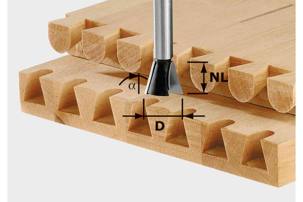 FESTOOL Dovetail Bit HW S8 D13,8/13,5/15°