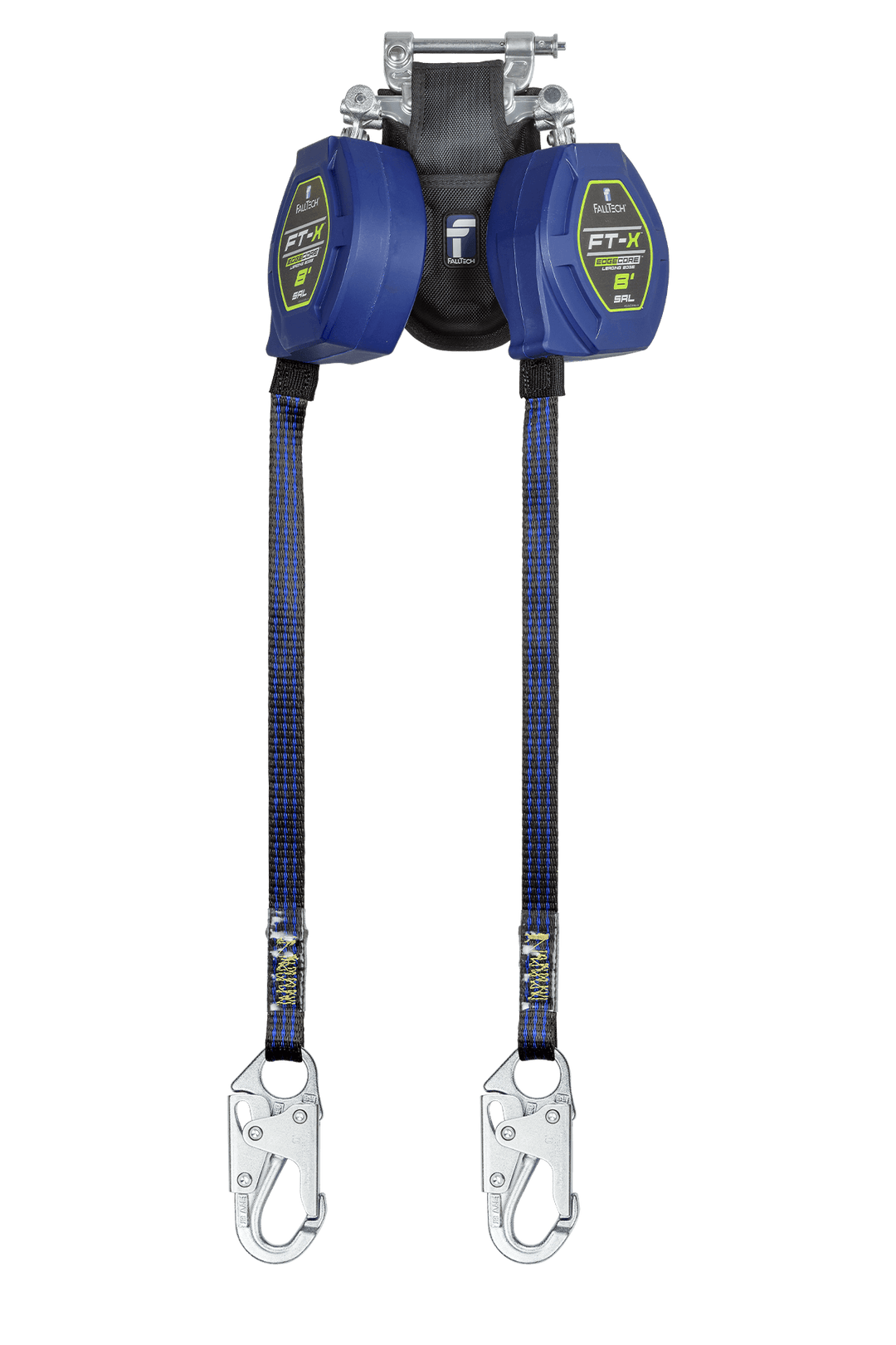 FALLTECH 8' FT-X™ EDGECORE™ Class 2 Leading Edge Personal SRL-P, Twin-Leg w/ Steel Snap Hooks