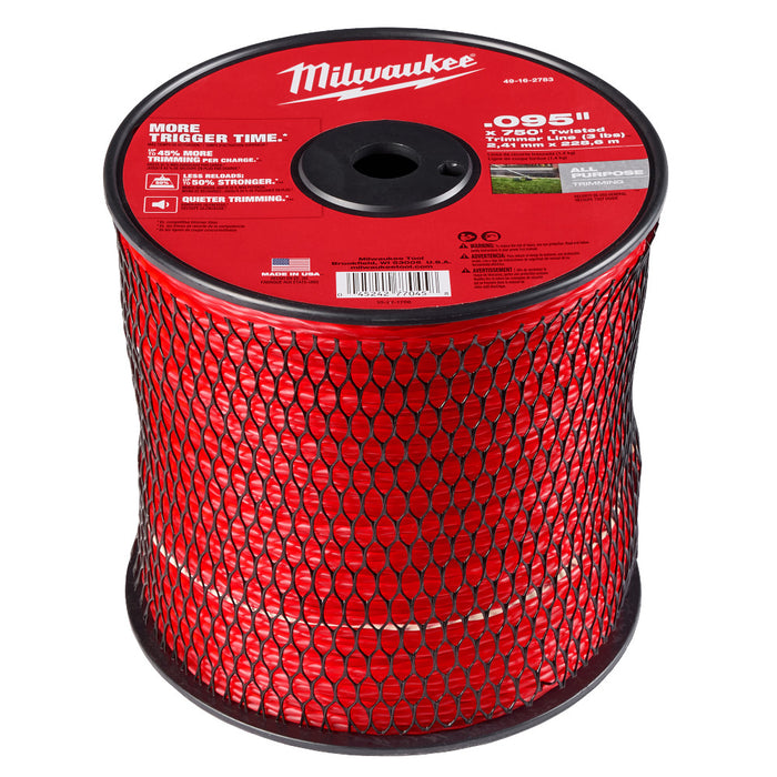 MILWAUKEE .095" X 750’ Twisted Trimmer Line