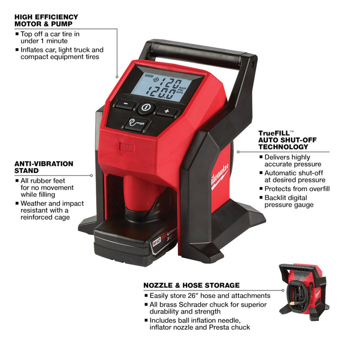 MILWAUKEE M12™ Compact Inflator Kit